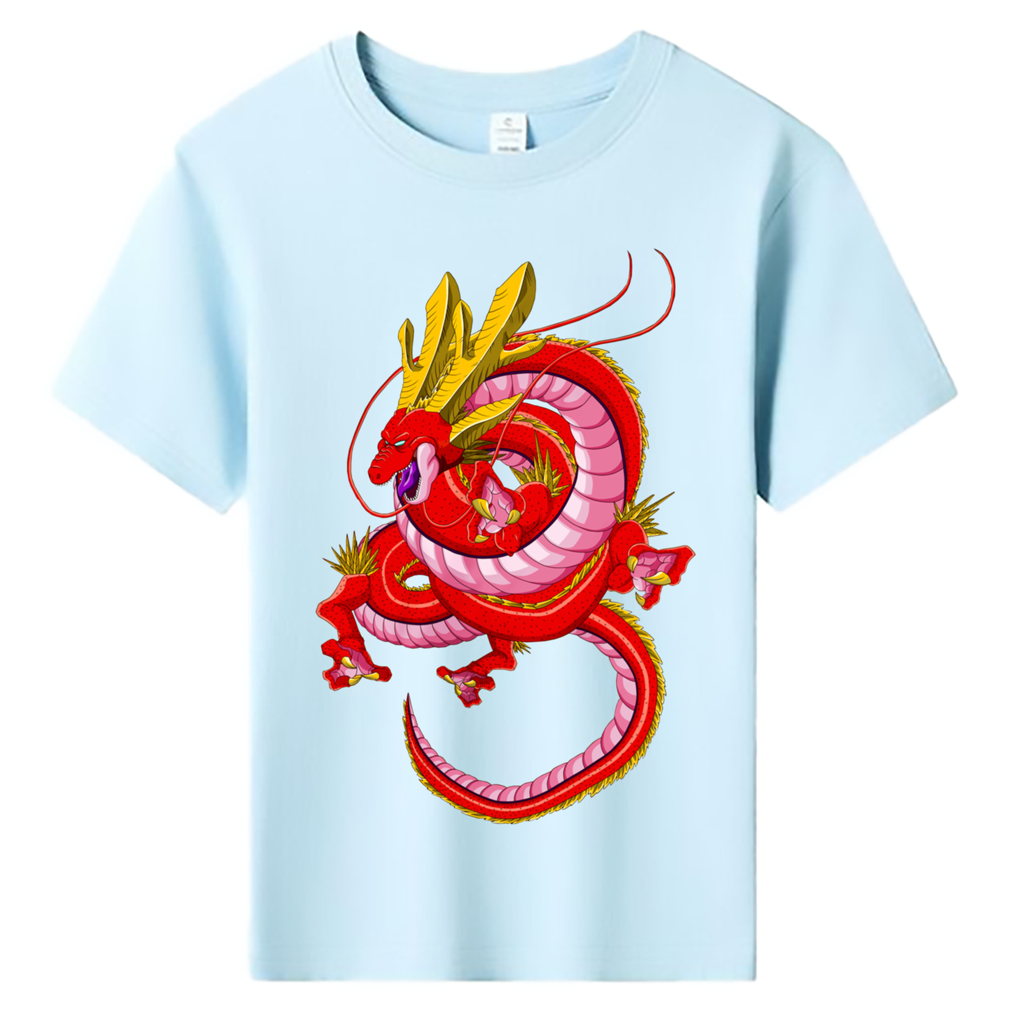 （画像用） ドラゴンボール 神龍 シェンロン DRAGON BALL Shenron 綿100％キッズTシャツ（フロントプリント）